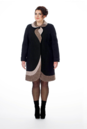 Женское пальто из текстиля с воротником 8002592-3