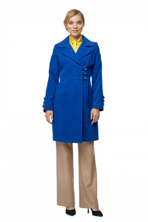 Женское пальто из текстиля с воротником 8002723