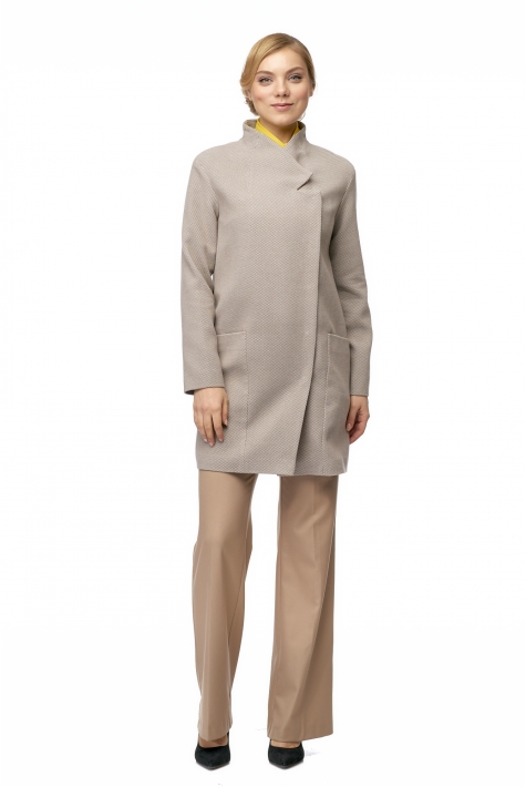 Женское пальто из текстиля с воротником 8002864