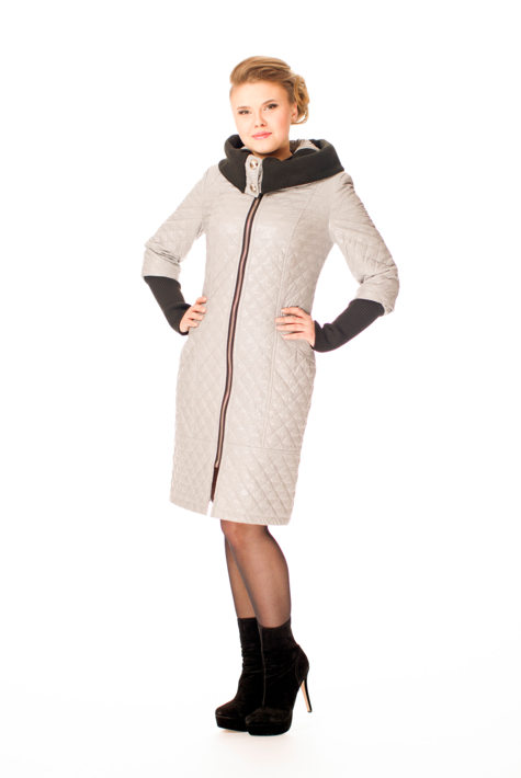 Женское пальто из текстиля с капюшоном 8002935