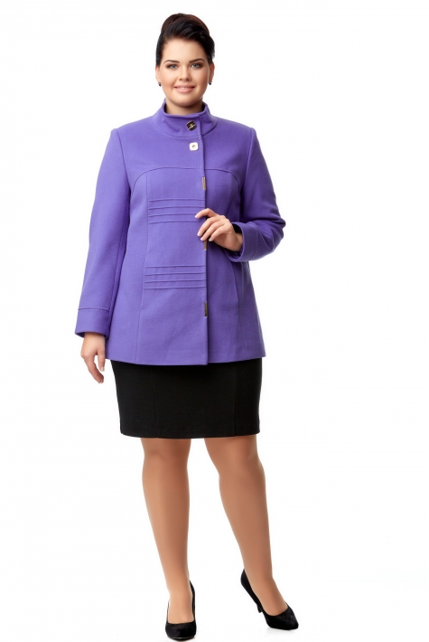 Женское пальто из текстиля с воротником 8008103