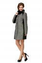 Женское пальто из текстиля с воротником, отделка песец 8008138-2