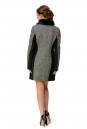 Женское пальто из текстиля с воротником, отделка песец 8008138-3
