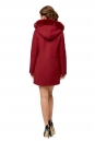 Женское пальто из текстиля с капюшоном, отделка песец 8008150-3