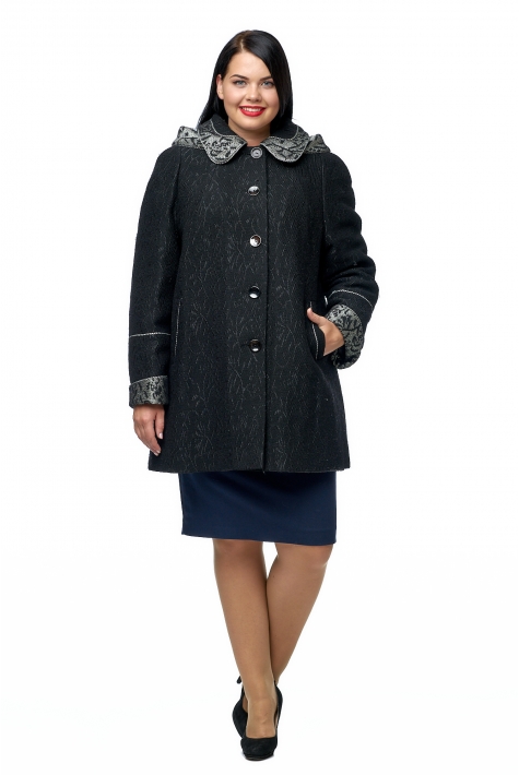 Женское пальто из текстиля с капюшоном 8008729