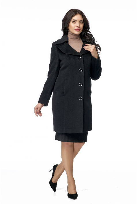 Женское пальто из текстиля с воротником 8010481