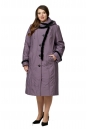 Женское пальто из текстиля с капюшоном, отделка песец 8010556-2