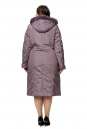 Женское пальто из текстиля с капюшоном, отделка песец 8010569-3