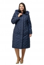 Женское пальто из текстиля с капюшоном, отделка песец 8010586-2
