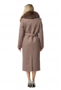 Женское пальто из текстиля с воротником, отделка песец 8010724-3