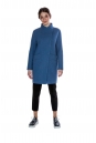 Женское пальто из текстиля с воротником 8011379