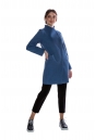 Женское пальто из текстиля с воротником 8011379-3