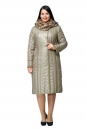 Женское пальто из текстиля с капюшоном, отделка искусственный мех 8011864-2