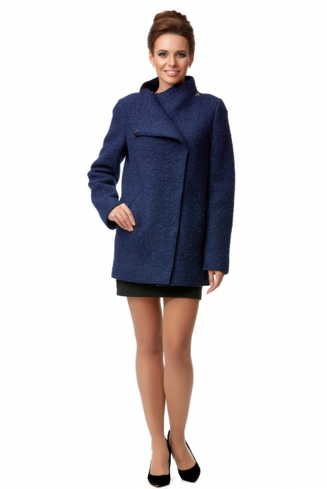 Женское пальто из текстиля с воротником 8012056