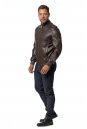 Мужская кожаная куртка из эко-кожи с воротником 8017805