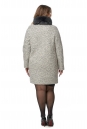 Женское пальто из текстиля с воротником, отделка песец 8018998-3