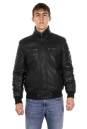 Мужская кожаная куртка из эко-кожи с воротником, отделка искусственный мех 8023618