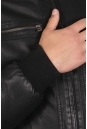 Мужская кожаная куртка из эко-кожи с воротником, отделка искусственный мех 8023618-3