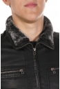 Мужская кожаная куртка из эко-кожи с воротником, отделка искусственный мех 8023618-14