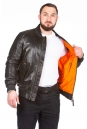 Мужская кожаная куртка из натуральной кожи с воротником 8023629-6