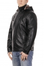 Мужская кожаная куртка из эко-кожи с капюшоном 8023929-2