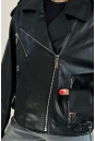 Женская кожаная куртка из натуральной кожи с воротником 8024133-6
